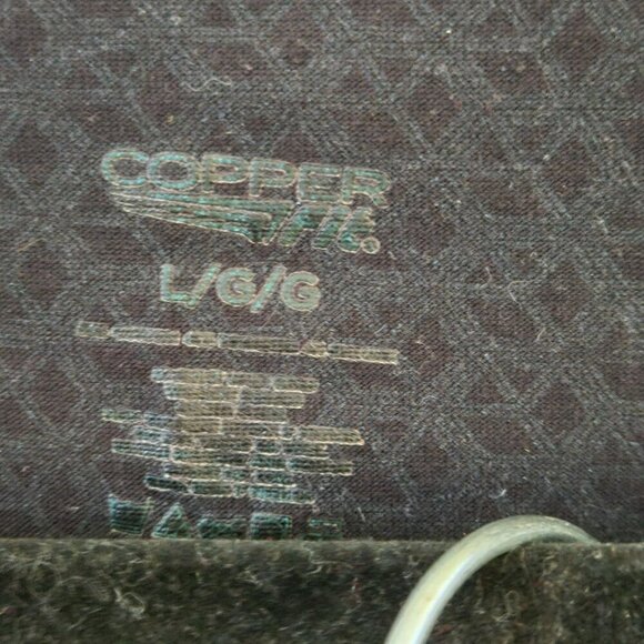 Copper Fit Black Jogger Set V Neck Drawstring Waist Size L - Picture 8 of 9